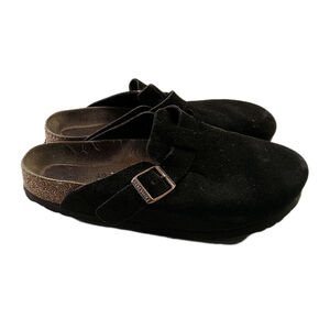 Birkenstock Brown Suede Clogs